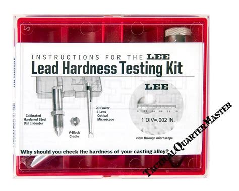 lee hardness testing kit instructions|lead hardness tester for sale.